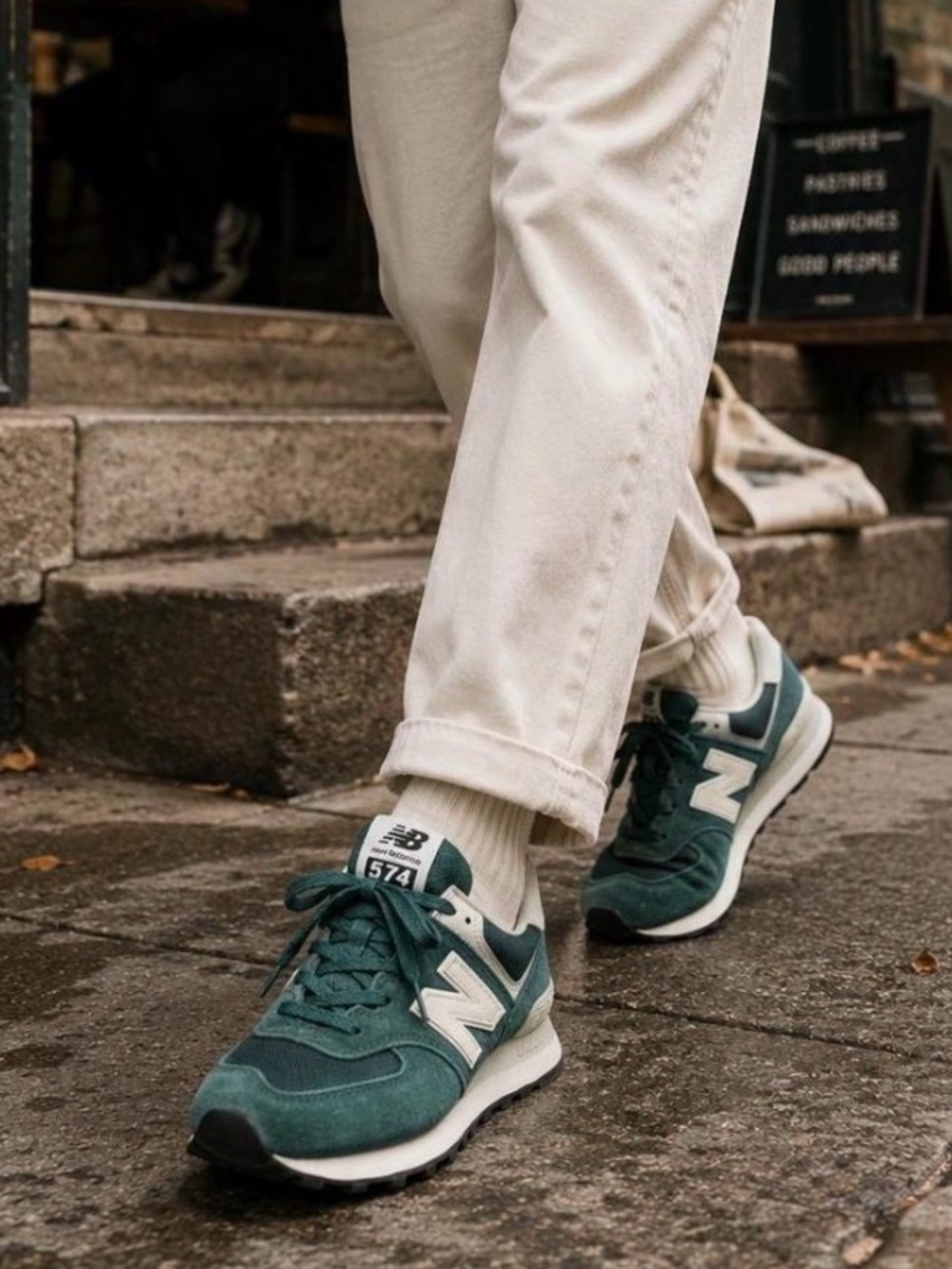 NB 574 forrest green sneakers